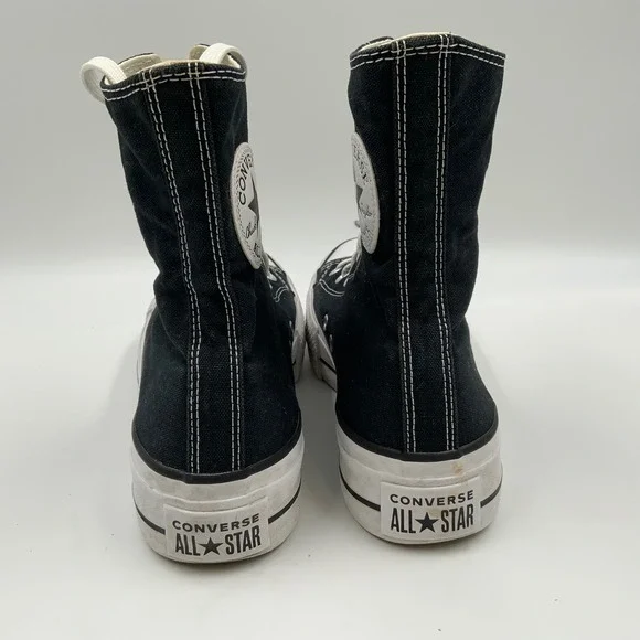 Converse Chuck Taylor All Star Platform High Top Sneakers Black Womens Size 6.5 - Picture 5 of 8